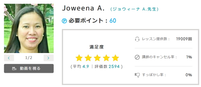 ジョウィーナ A.先生