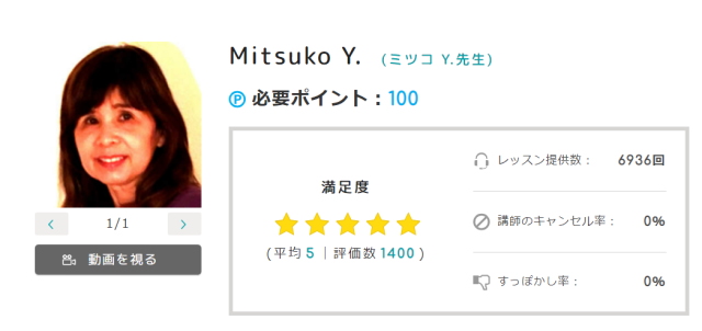 ミツコ Y.先生