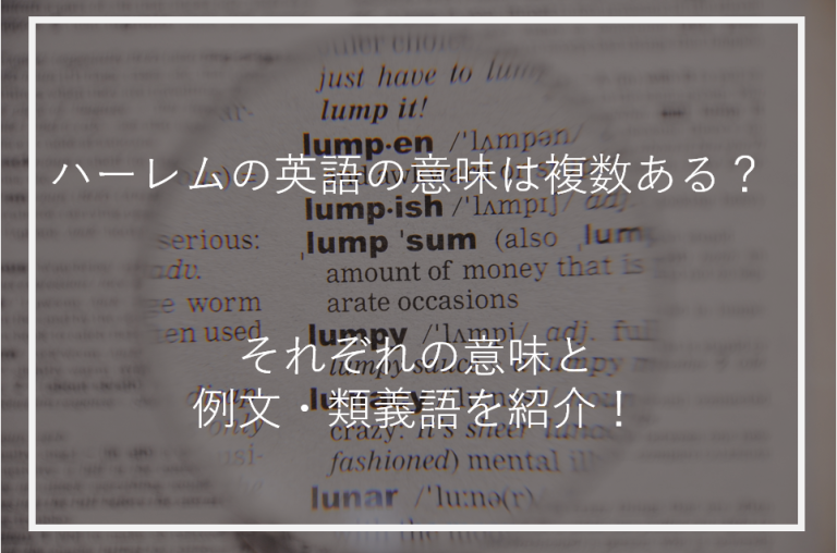 ハーレムの意味