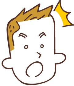 驚く男性