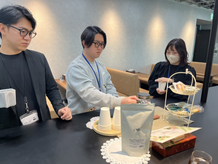 健康茶weekの準備の様子
